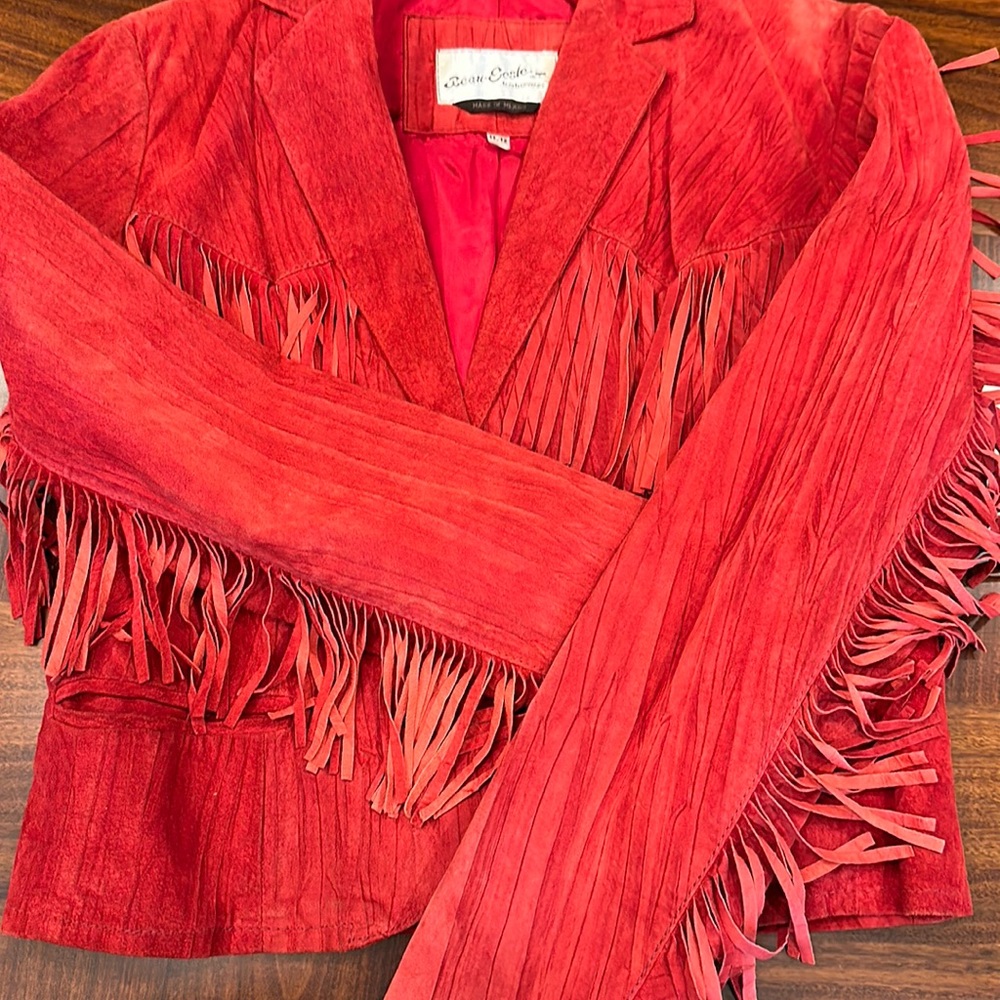 Vintage Leather Fringe Jacket M